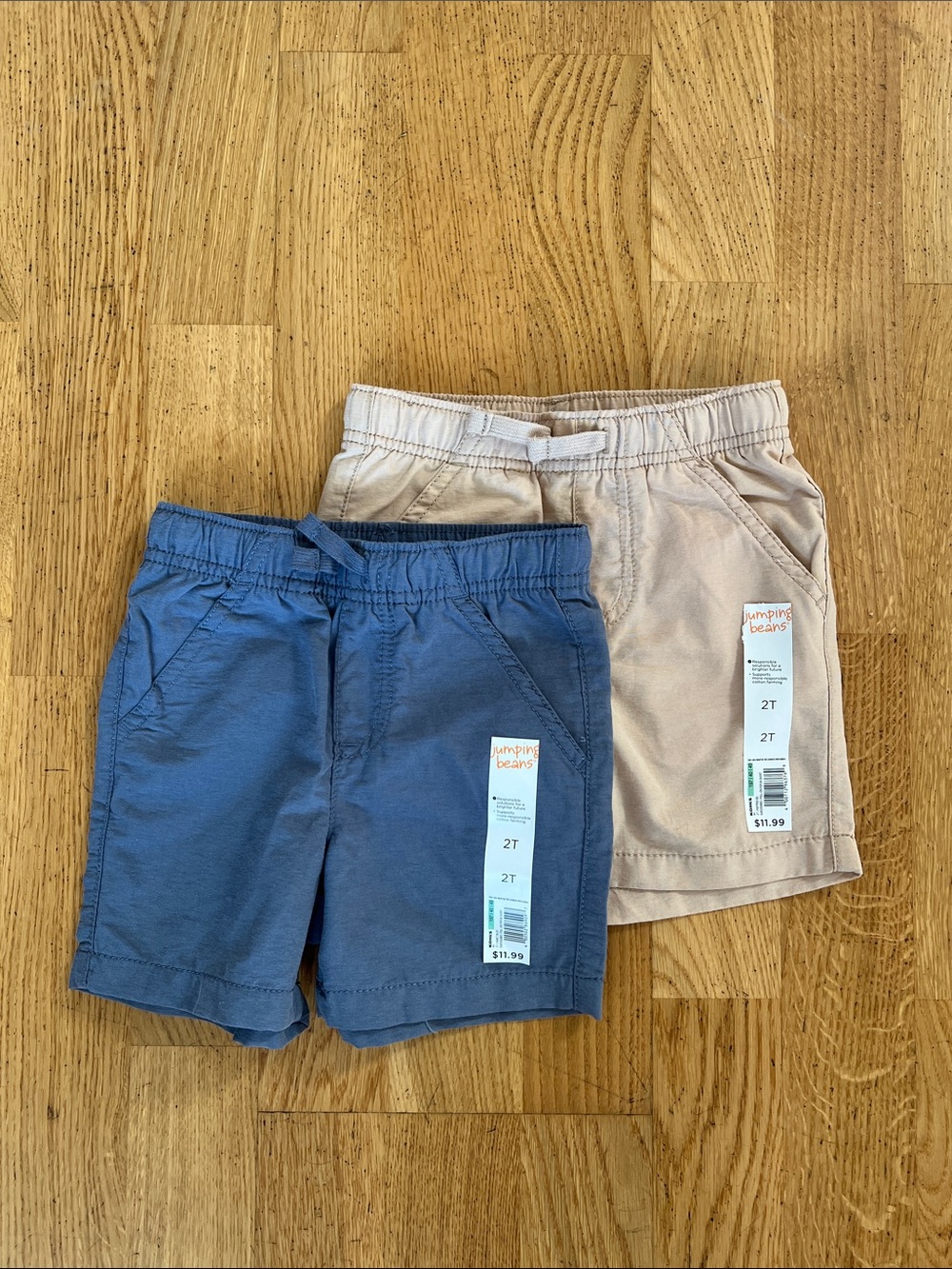 Jumping Beans Pull-On Poplin Short 2-Pair